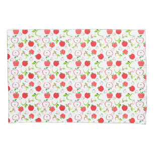 Housse D'oreillers Pommes rouges et vertes