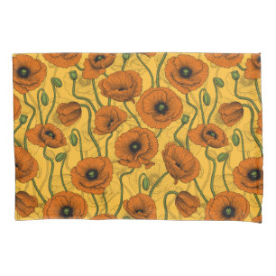 Housse D'oreillers Poppies orange