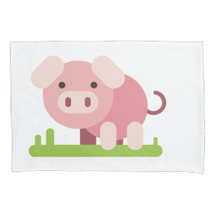 Housse D'oreillers Porcelet rose joyeux