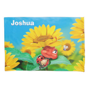 Housse D'oreillers Porte-monnaie personnalisée Ladybug & Sunflower