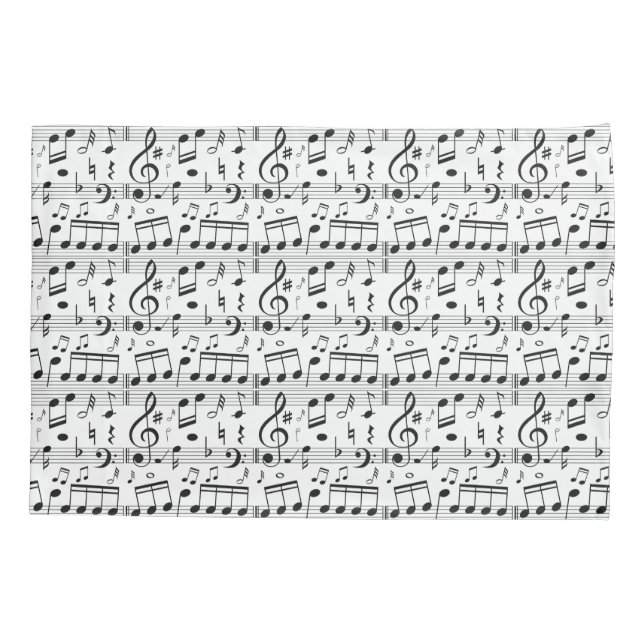 Housse D'oreillers Porte-oreillers Motif de musique (Dos)