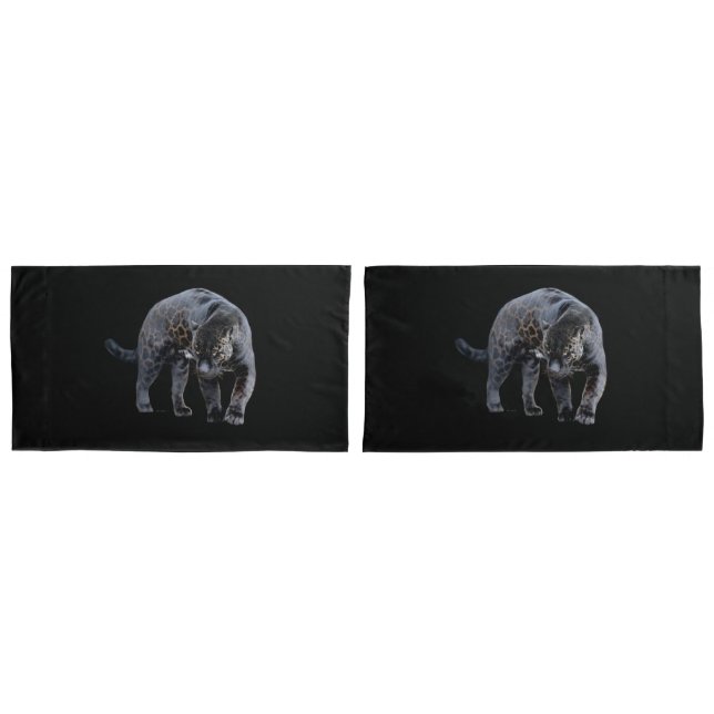 Housse D'oreillers Porte-oreillers noirs Jaguar Diablo (devant-Set)