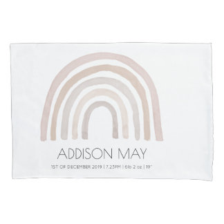 Housse D'oreillers Porte-oreillers pour bébé arc-en-ciel, brouillon e