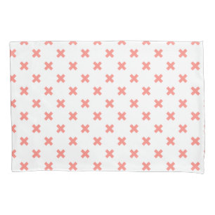 Housse D'oreillers Poser les points de croix sur blanc