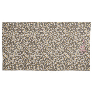Housse D'oreillers Poster de animal Leopard NAME Nuetral Chic tendanc