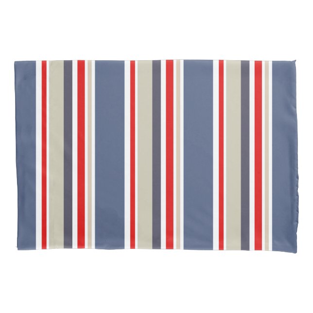 Housse D'oreillers Preppy Nautical Strited Motif (devant)