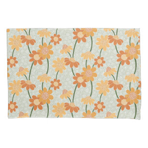 Housse D'oreillers Pretty retro muted 1970 s flowers