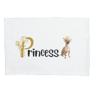Housse D'oreillers Princesse Chihuahua Pillowcase personnalisée