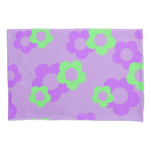 Housse D'oreillers Purple Vibrant Y2K Fleur sauvage Bold Retro Spring