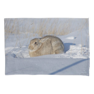 Housse D'oreillers Rabbit de coton R5 en neige
