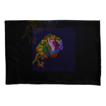 Rainbow Colored Floral Pillowcases