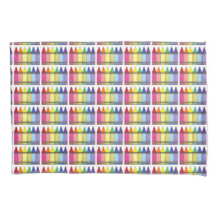 Housse D'oreillers Rainbow Crayons École Professeur Art Fournitures F
