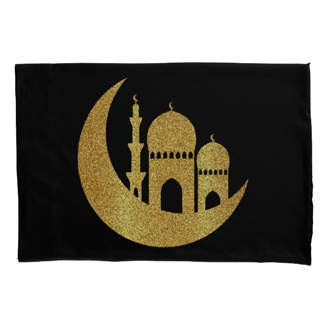 Housse D'oreillers Ramadan Kareem Golden Helal (devant)