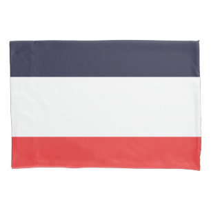 Housse D'oreillers Rayures Bleu Blanc & Rouge Rayé