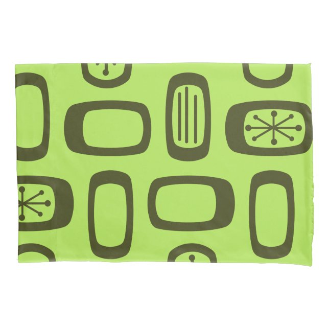 Housse D'oreillers Rectangles arrondies MCM du milieu du siècle Chart (devant)