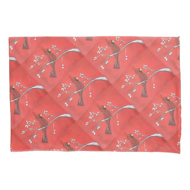 Housse D'oreillers Red Bird Rhapsody (devant)