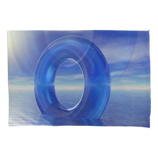 Housse D'oreillers Réflexions bleues (devant-gauche)