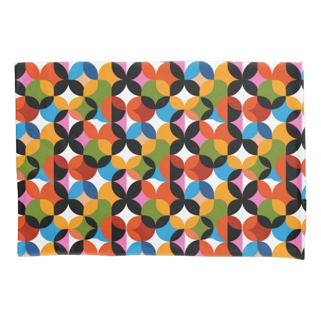 Housse D'oreillers RETRO BOHO Chic Pattern Vibrant Mid Century Modern (devant)