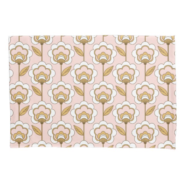 Housse D'oreillers Retro Jardin rose motif floral (devant)