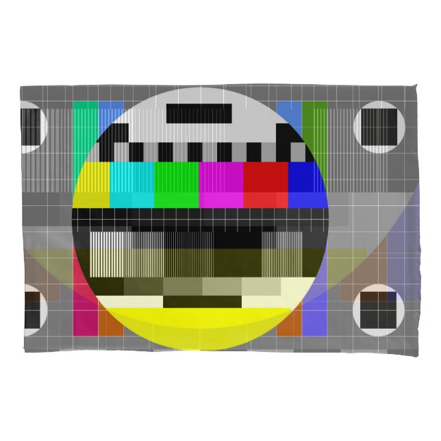 Housse D'oreillers Retro TV pas d'illustration de signal. (devant)