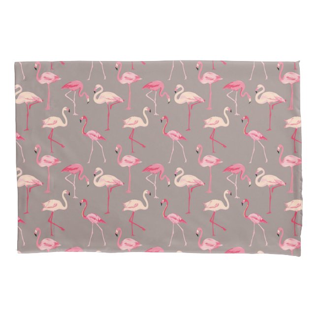 Housse D'oreillers Rétros Flamants roses (devant-gauche)