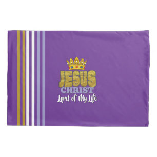 Housse D'oreillers Roi Jésus Seigneur de ma vie chrétienne