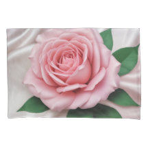Rose coussin et soie