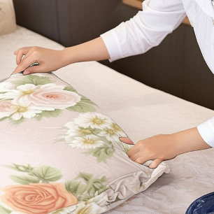 Housse D'oreillers Rose et Marguerite de style vintage