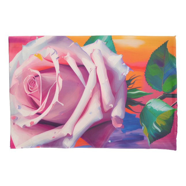 Housse D'oreillers Rose gras en fleurs poème Bohemian Artsy (devant-gauche)