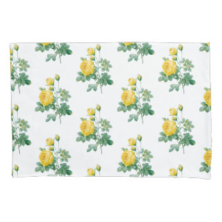 Housse D'oreillers Rose jaune vintage Fine art