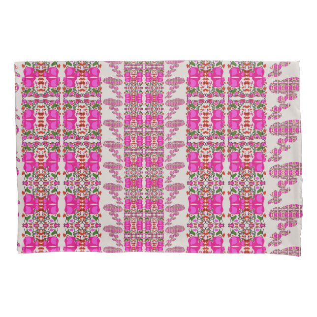 Housse D'oreillers Roses Florales Assorties (devant)