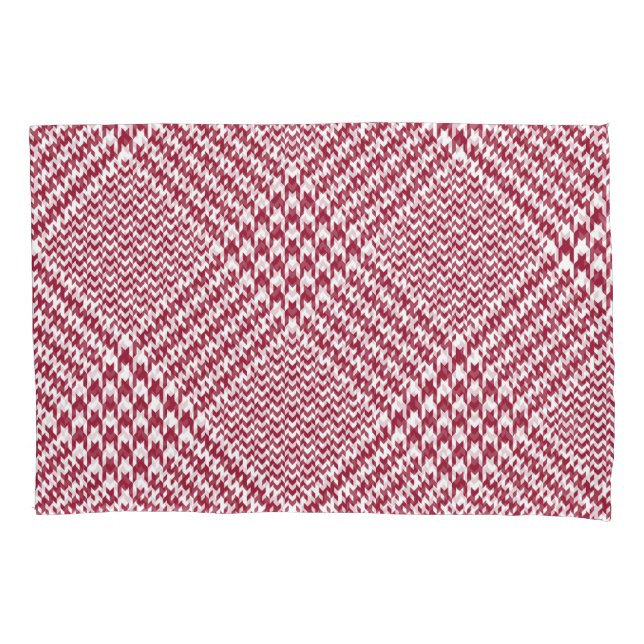 Housse D'oreillers Rouge blanc cristallin Plaid : Tweeter Tartan (devant)