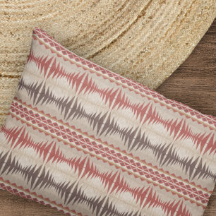 Housse D'oreillers Rouille Rouge Taupe Beige Dark Brown Tribal Art
