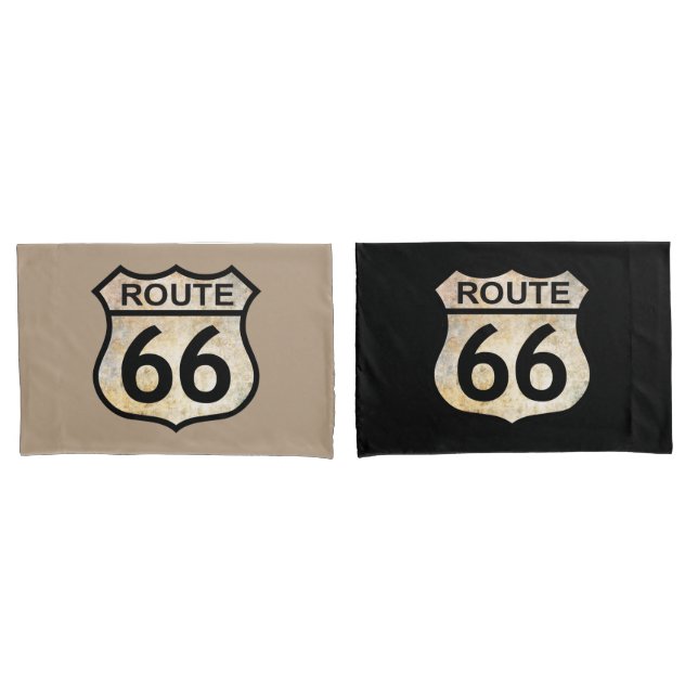 Housse D'oreillers Route 66 Coque Coussin (devant-Set)