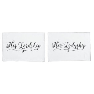 Housse D'oreillers "SA LORDSHIP et SA LADYSHIP"