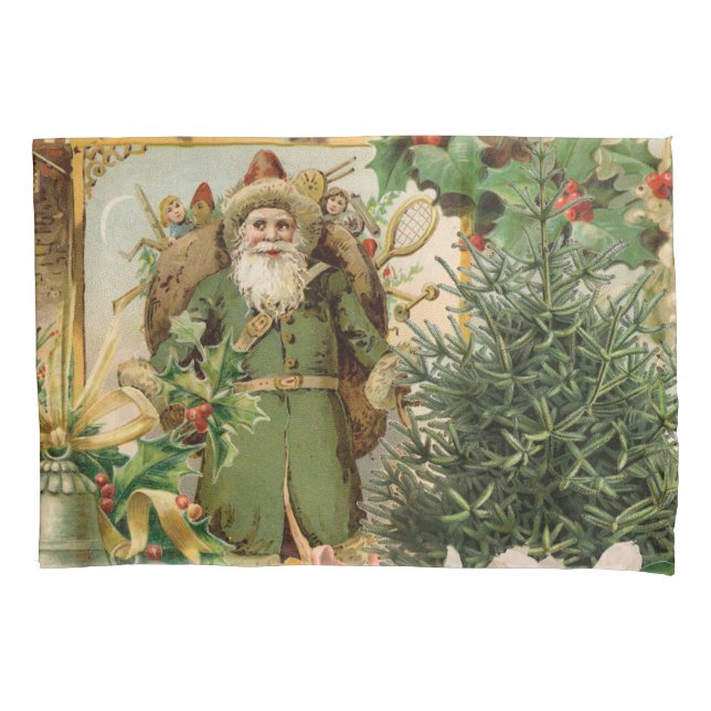 Housse D'oreillers Santa Claus Noël Antiquité Belle Art (devant-gauche)