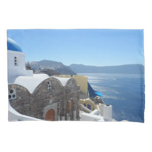 Housse D'oreillers Santorini, Grèce
