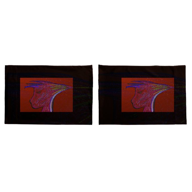 Housse D'oreillers Sci-fi Fantasy Alien Character Art Pillowcases (Dos-Set)