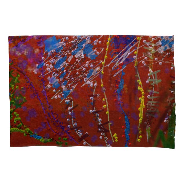 Housse D'oreillers Scribbled Flowers Graffiti Pillowcase (devant)