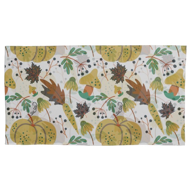 Housse D'oreillers Seamless pattern of tropical pumpkins and carrots (devant-gauche)