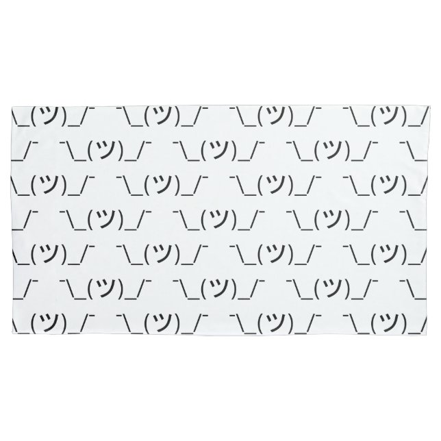 Housse D'oreillers Shrug Emoticon —\_(ツ)_/ Afficher le Kaomoji japona (devant-gauche)