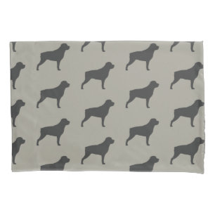 Housse D'oreillers Silhouettes Motif gris Rottweiler
