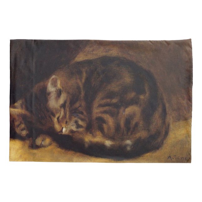 Housse D'oreillers Sleeping Cat By Pierre Auguste Renoir (Dos)