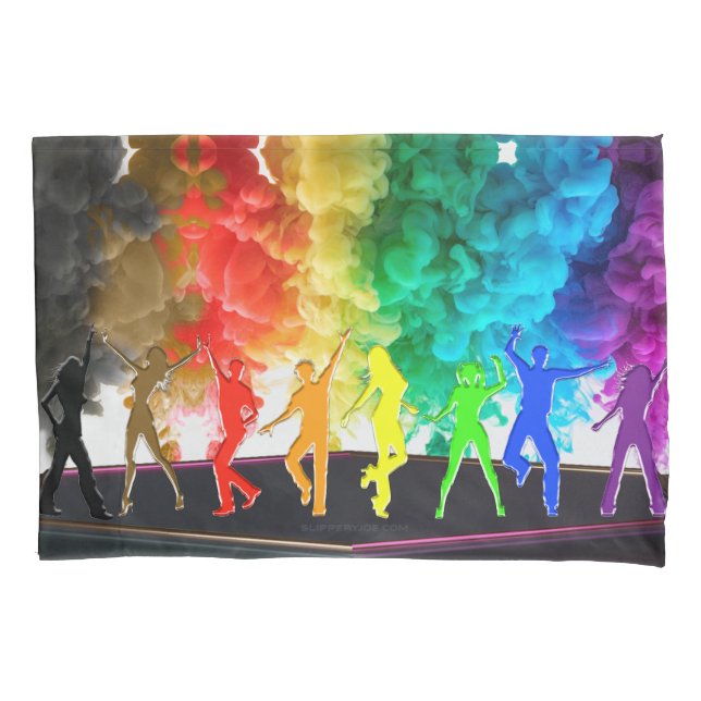 Housse D'oreillers SlipperyJoe's Dancing Pride Shadows cadeaux gay ar (devant)