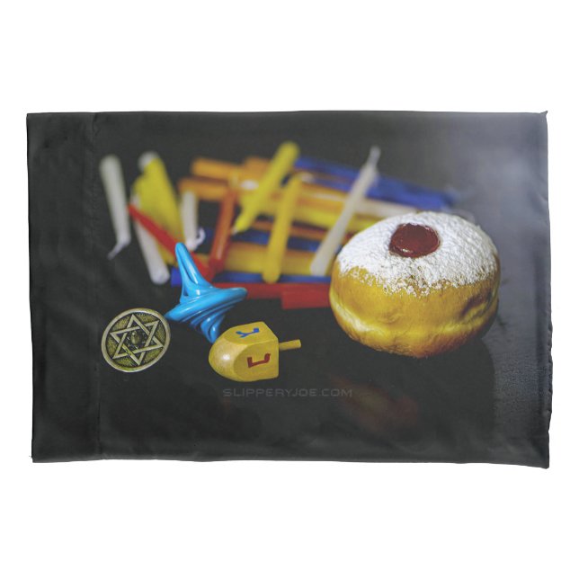 Housse D'oreillers SlipperyJoe's Happy Hanoukka Star of David pièce m (devant)