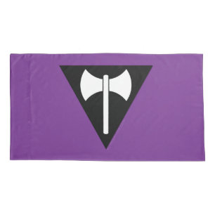 Housse D'oreillers SlipperyJoe's Lesbian Pride drapeau labrys symbole