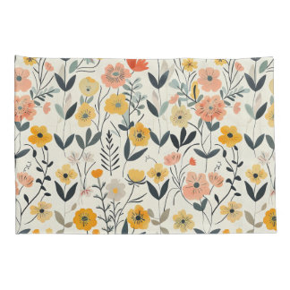 Housse D'oreillers Soft Pastel Fleur sauvage Botanique Motif Sham