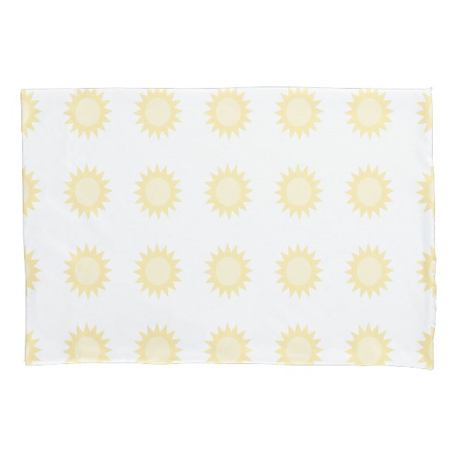 Housse D'oreillers Soleil jaune or (devant-gauche)