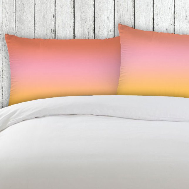 Housse D'oreillers Soleil Ombre dégradé rose (Créateur téléchargé)