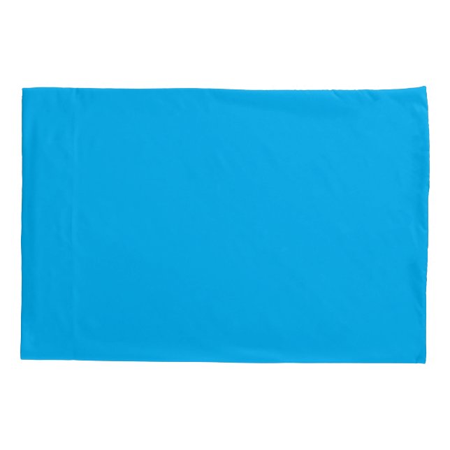Housse D'oreillers Solid Cyan Blue Background  (Dos)